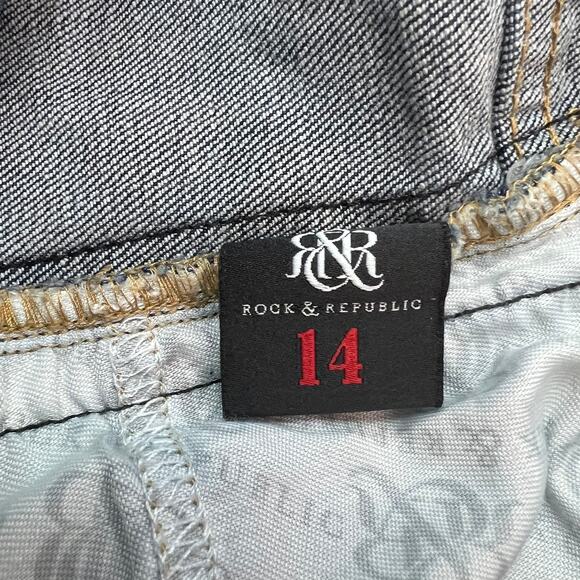 Rock & Republic Women's Berlin Tuxedo Stripe Denim Jeans Size 14 Streetwear - Picture 3 of 16